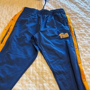 Colosseum Blue and Yellow Pitt Snap-Trim Joggers